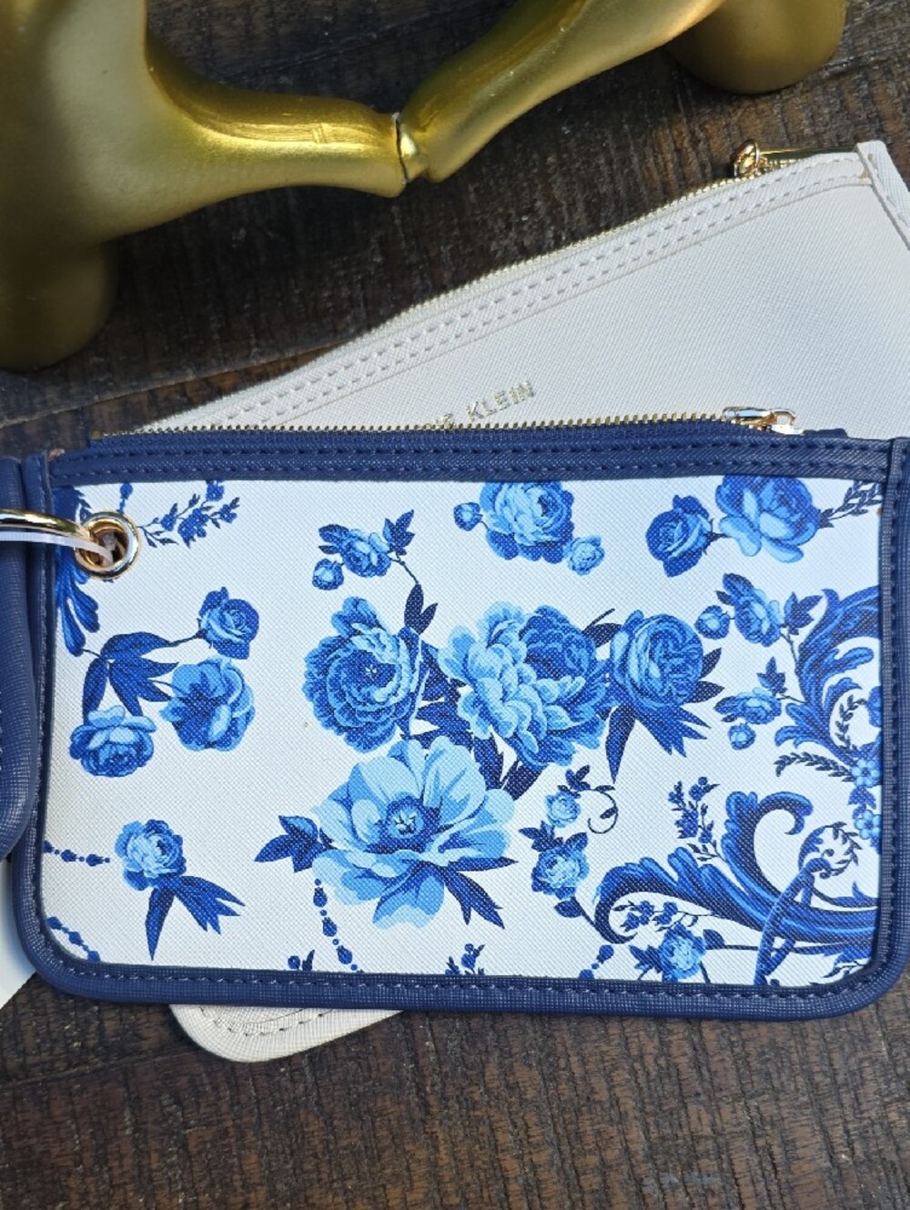 Anne Klein Blue & White Floral Wristlet Set - Picture 5 of 7